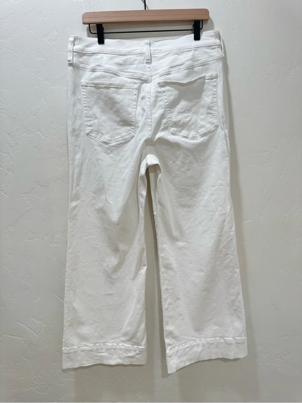 J. Crew High-Rise Wide Leg Denim Trouser Jean White Women's 31 CH679